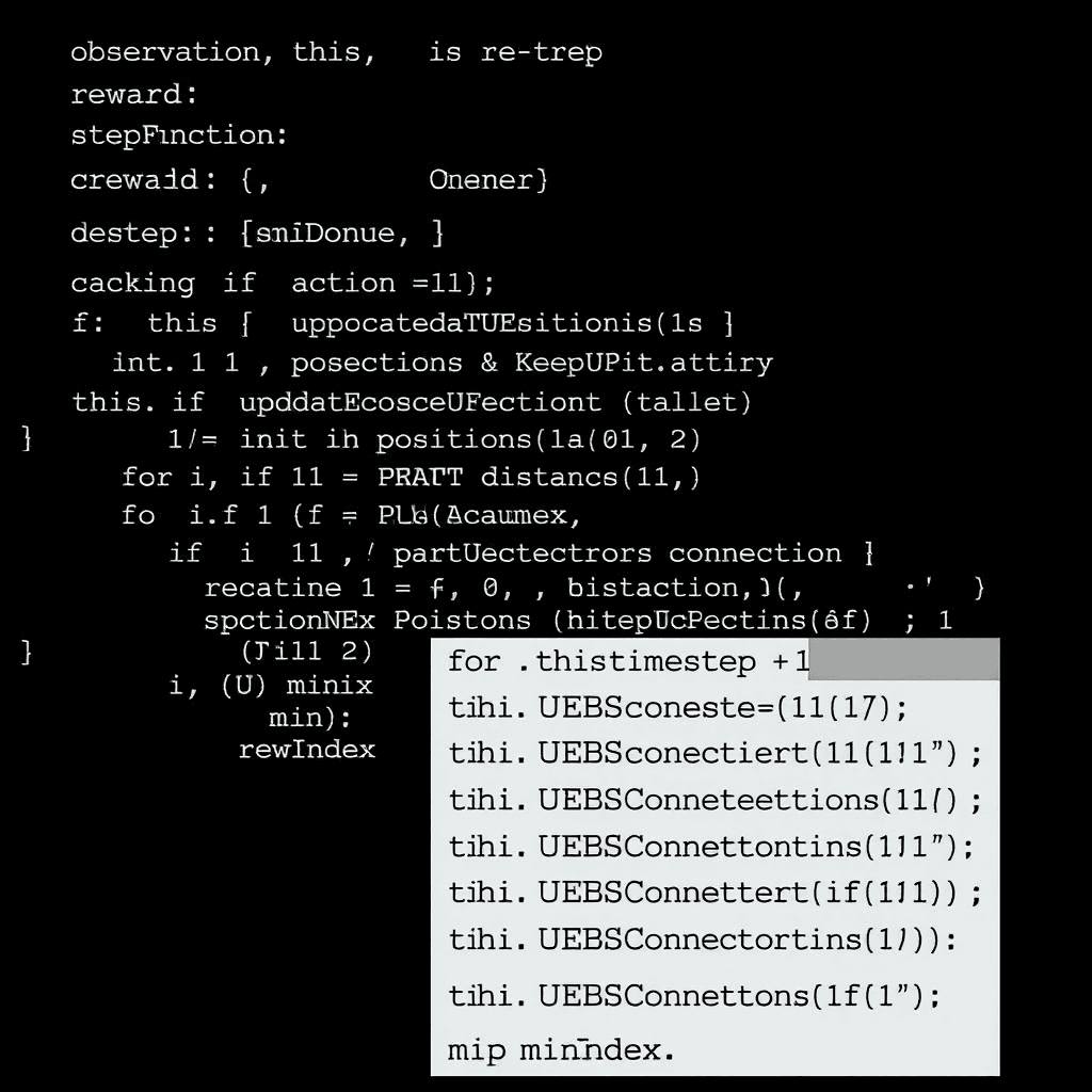 function [observation, reward, isDone] = step(this, action)
            disp('Step function called');
            isDone = false;
           
            this.UEPositions = this.updateUEPositions(this.UEPositions, this.UEVelocities);
            this.UEPositions = this.limitUEPositions(this.UEPositions, this.SimArea);
            
            for i = 1:this.NumUE
                if action(i) == 0
                    % Keep the current connection
                    reward = reward + 1;
                else
                    distances = sqrt(sum((this.BSPositions - this.UEPositions(i, :)).^2, 2));
                    [~, minIndex] = min(distances);
                    disp(minIndex);
                    if this.timestep > 1 && this.UEBSConnections(i, this.timestep-1) ~= minIndex
                        this.UEBSConnections(i, this.timestep) = minIndex;
                        reward = reward - 1; % Penalty for handover
                    end